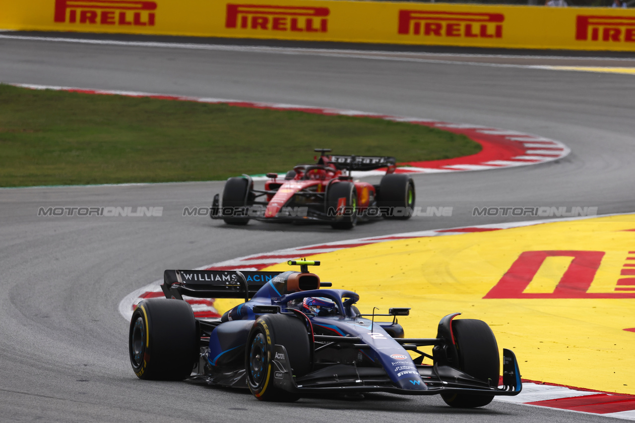 GP SPAGNA, Logan Sargeant (USA) Williams Racing FW45.

04.06.2023. Formula 1 World Championship, Rd 8, Spanish Grand Prix, Barcelona, Spain, Gara Day.

 - www.xpbimages.com, EMail: requests@xpbimages.com ¬© Copyright: Coates / XPB Images