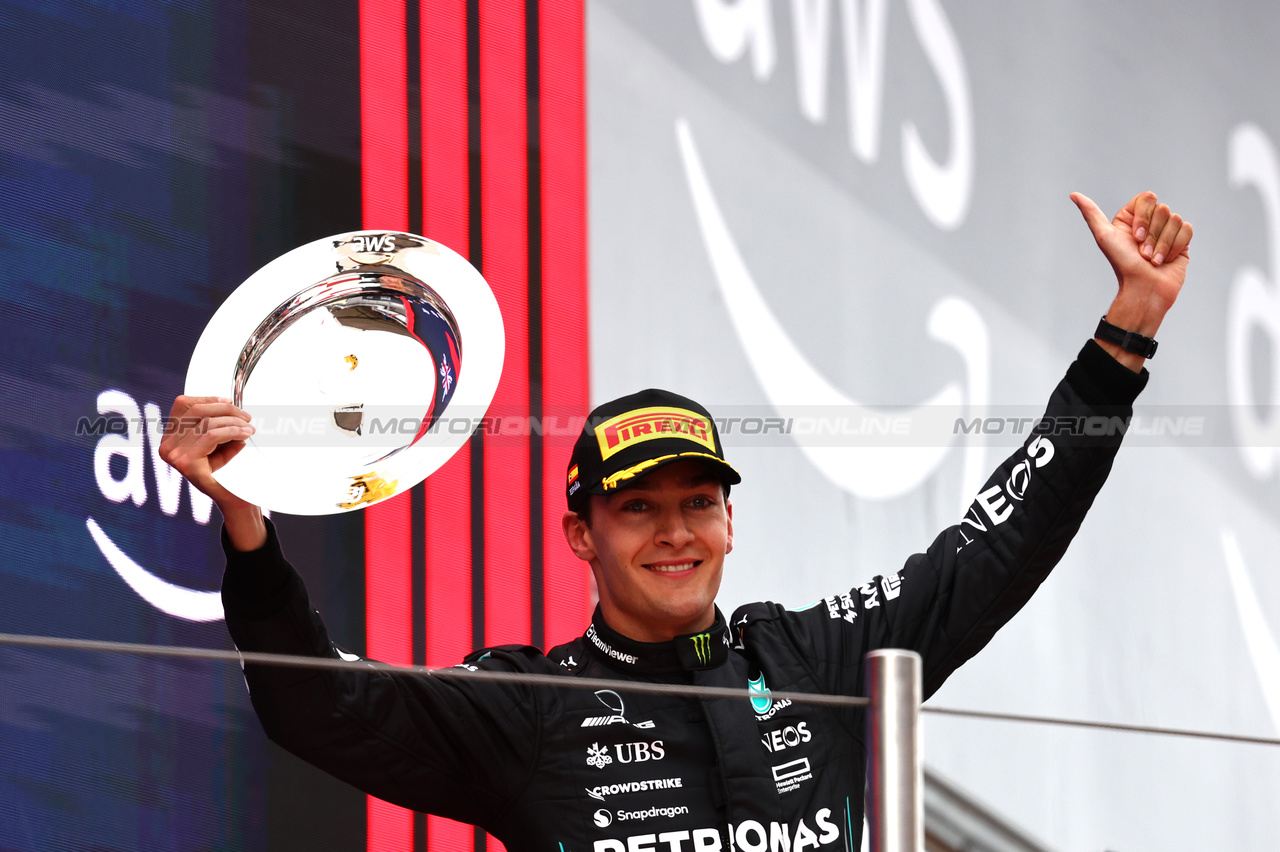 GP SPAGNA, George Russell (GBR), Mercedes AMG F1 
04.06.2023. Formula 1 World Championship, Rd 8, Spanish Grand Prix, Barcelona, Spain, Gara Day.
- www.xpbimages.com, EMail: requests@xpbimages.com ¬© Copyright: Charniaux / XPB Images