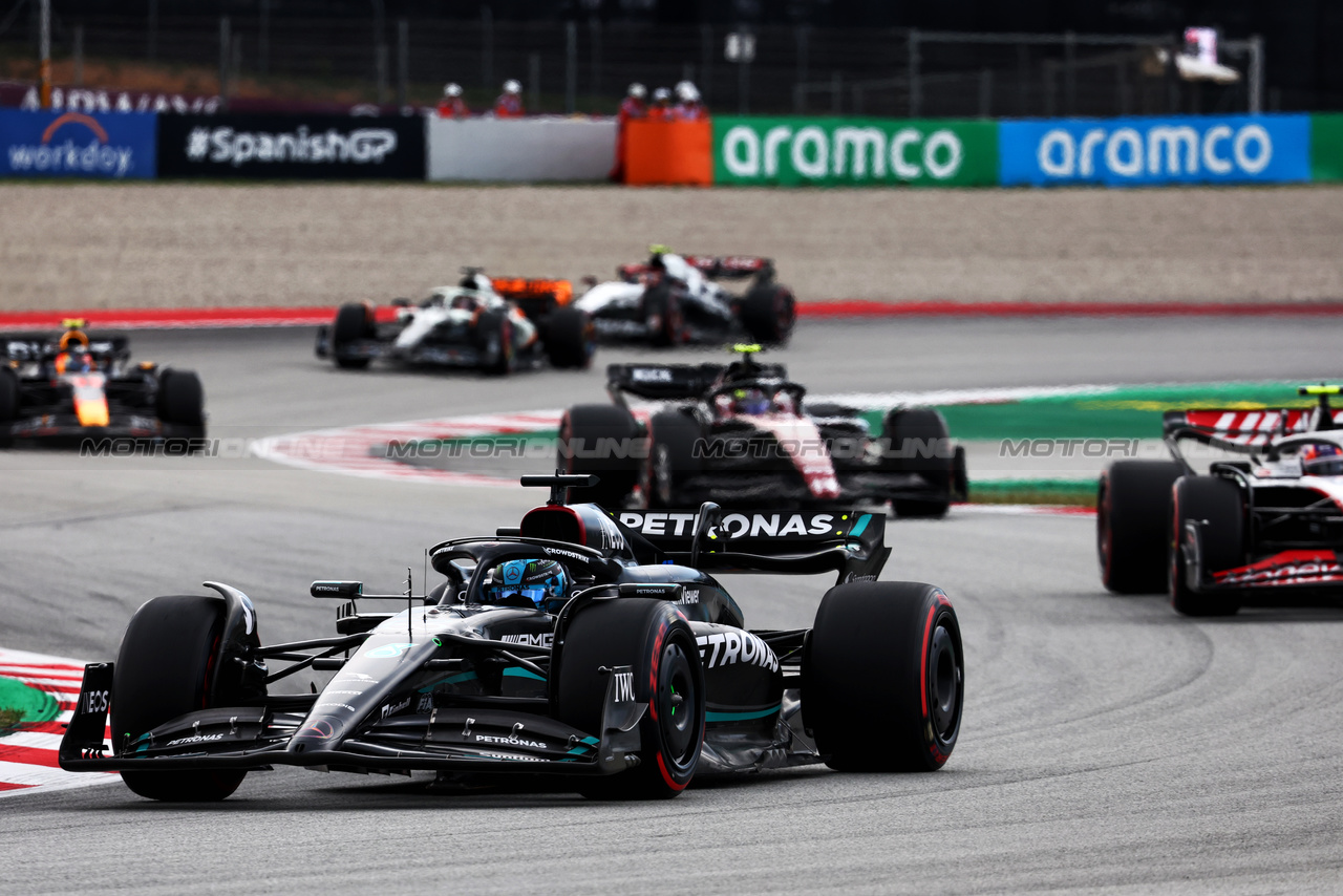 GP SPAGNA, George Russell (GBR) Mercedes AMG F1 W14.

04.06.2023. Formula 1 World Championship, Rd 8, Spanish Grand Prix, Barcelona, Spain, Gara Day.

- www.xpbimages.com, EMail: requests@xpbimages.com ¬© Copyright: Batchelor / XPB Images