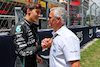 GP SPAGNA, (L to R): George Russell (GBR) Mercedes AMG F1 with Derek Warwick (GBR) FIA Steward on the grid.
04.06.2023. Formula 1 World Championship, Rd 8, Spanish Grand Prix, Barcelona, Spain, Gara Day.
- www.xpbimages.com, EMail: requests@xpbimages.com ¬© Copyright: Batchelor / XPB Images