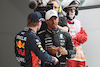 GP SPAGNA, (L to R): Max Verstappen (NLD) Red Bull Racing with Lewis Hamilton (GBR) Mercedes AMG F1 in parc ferme.
04.06.2023. Formula 1 World Championship, Rd 8, Spanish Grand Prix, Barcelona, Spain, Gara Day.
- www.xpbimages.com, EMail: requests@xpbimages.com ¬© Copyright: Bearne / XPB Images