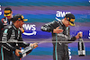 GP SPAGNA, (L to R): Lewis Hamilton (GBR) Mercedes AMG F1 celebrates his second position on the podium with third placed team mate George Russell (GBR) Mercedes AMG F1.
04.06.2023. Formula 1 World Championship, Rd 8, Spanish Grand Prix, Barcelona, Spain, Gara Day.
- www.xpbimages.com, EMail: requests@xpbimages.com ¬© Copyright: Bearne / XPB Images