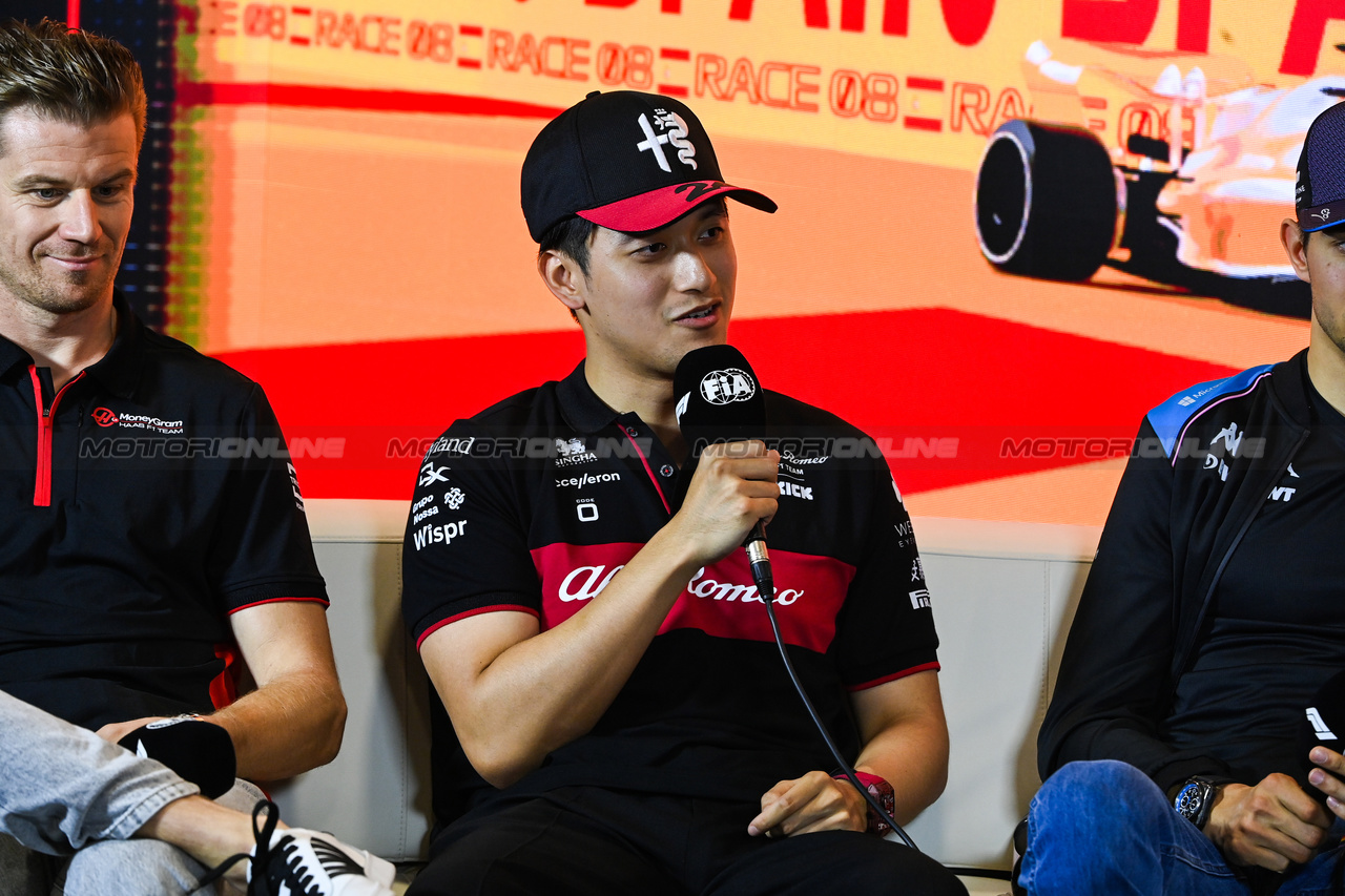 GP SPAGNA, Zhou Guanyu (CHN) Alfa Romeo F1 Team in the FIA Press Conference.

01.06.2023. Formula 1 World Championship, Rd 8, Spanish Grand Prix, Barcelona, Spain, Preparation Day.

- www.xpbimages.com, EMail: requests@xpbimages.com ¬© Copyright: XPB Images