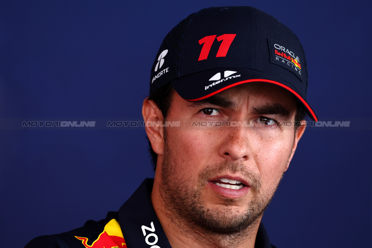 GP SPAGNA, Sergio Perez (MEX) Red Bull Racing.

01.06.2023. Formula 1 World Championship, Rd 8, Spanish Grand Prix, Barcelona, Spain, Preparation Day.

 - www.xpbimages.com, EMail: requests@xpbimages.com ¬© Copyright: Coates / XPB Images