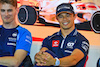 GP SPAGNA, (L to R): Logan Sargeant (USA) Williams Racing e Nyck de Vries (NLD) AlphaTauri in the FIA Press Conference.
01.06.2023. Formula 1 World Championship, Rd 8, Spanish Grand Prix, Barcelona, Spain, Preparation Day.
- www.xpbimages.com, EMail: requests@xpbimages.com ¬© Copyright: XPB Images