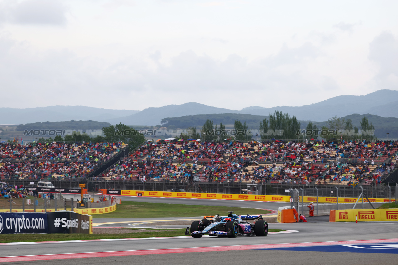 GP SPAGNA, Esteban Ocon (FRA) Alpine F1 Team A523.

03.06.2023. Formula 1 World Championship, Rd 8, Spanish Grand Prix, Barcelona, Spain, Qualifiche Day.

- www.xpbimages.com, EMail: requests@xpbimages.com ¬© Copyright: Batchelor / XPB Images