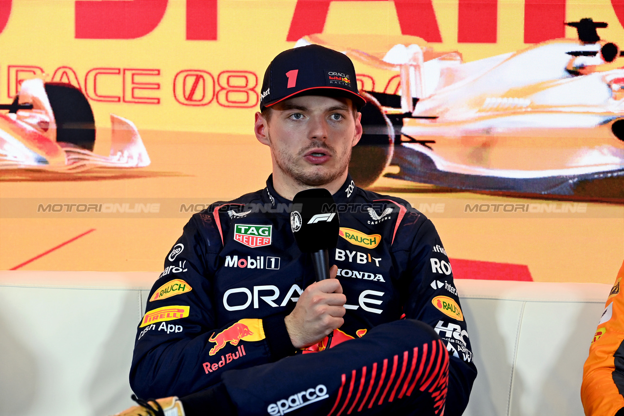 GP SPAGNA, Max Verstappen (NLD) Red Bull Racing in the post qualifying FIA Press Conference.

03.06.2023. Formula 1 World Championship, Rd 8, Spanish Grand Prix, Barcelona, Spain, Qualifiche Day.

- www.xpbimages.com, EMail: requests@xpbimages.com ¬© Copyright: XPB Images