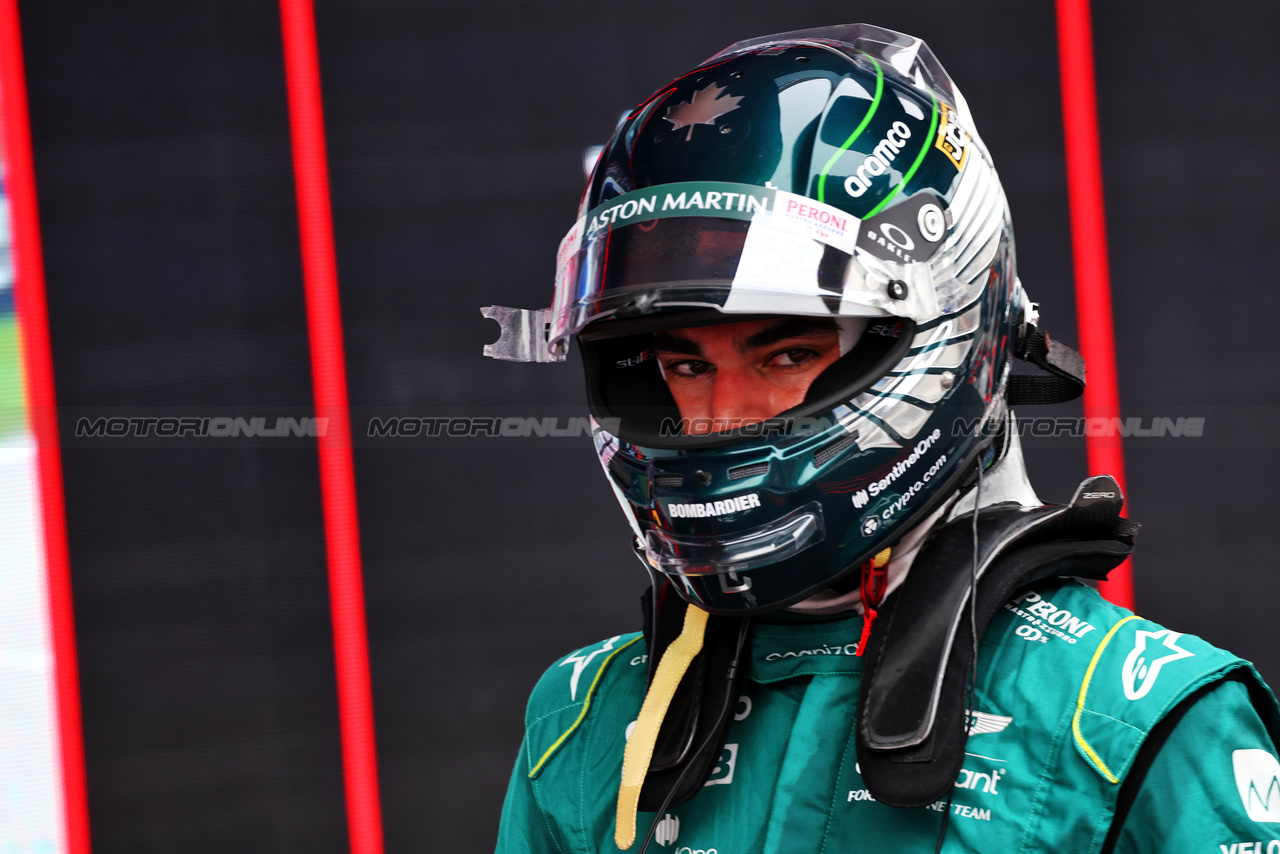 GP SPAGNA, Lance Stroll (CDN) Aston Martin F1 Team in qualifying parc ferme.

03.06.2023. Formula 1 World Championship, Rd 8, Spanish Grand Prix, Barcelona, Spain, Qualifiche Day.

 - www.xpbimages.com, EMail: requests@xpbimages.com ¬© Copyright: Coates / XPB Images