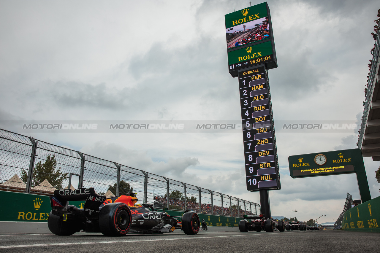 GP SPAGNA, Sergio Perez (MEX) Red Bull Racing RB19.

03.06.2023. Formula 1 World Championship, Rd 8, Spanish Grand Prix, Barcelona, Spain, Qualifiche Day.

- www.xpbimages.com, EMail: requests@xpbimages.com ¬© Copyright: Bearne / XPB Images