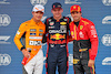 GP SPAGNA, Qualifiche top three in parc ferme (L to R): Lando Norris (GBR) McLaren, second; Max Verstappen (NLD) Red Bull Racing, pole position; Carlos Sainz Jr (ESP) Ferrari, third.
03.06.2023. Formula 1 World Championship, Rd 8, Spanish Grand Prix, Barcelona, Spain, Qualifiche Day.
- www.xpbimages.com, EMail: requests@xpbimages.com ¬© Copyright: Batchelor / XPB Images