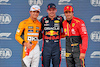 GP SPAGNA, Qualifiche top three in parc ferme (L to R): Lando Norris (GBR) McLaren, second; Max Verstappen (NLD) Red Bull Racing, pole position; Carlos Sainz Jr (ESP) Ferrari, third.
03.06.2023. Formula 1 World Championship, Rd 8, Spanish Grand Prix, Barcelona, Spain, Qualifiche Day.
- www.xpbimages.com, EMail: requests@xpbimages.com ¬© Copyright: Batchelor / XPB Images