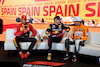 GP SPAGNA, (L to R): Carlos Sainz Jr (ESP) Ferrari; Max Verstappen (NLD) Red Bull Racing; e Lando Norris (GBR) McLaren, in the post qualifying FIA Press Conference.
03.06.2023. Formula 1 World Championship, Rd 8, Spanish Grand Prix, Barcelona, Spain, Qualifiche Day.
- www.xpbimages.com, EMail: requests@xpbimages.com ¬© Copyright: XPB Images