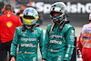 GP SPAGNA, (L to R): Fernando Alonso (ESP) Aston Martin F1 Team e Lance Stroll (CDN) Aston Martin F1 Team in qualifying parc ferme.
03.06.2023. Formula 1 World Championship, Rd 8, Spanish Grand Prix, Barcelona, Spain, Qualifiche Day.
 - www.xpbimages.com, EMail: requests@xpbimages.com ¬© Copyright: Coates / XPB Images