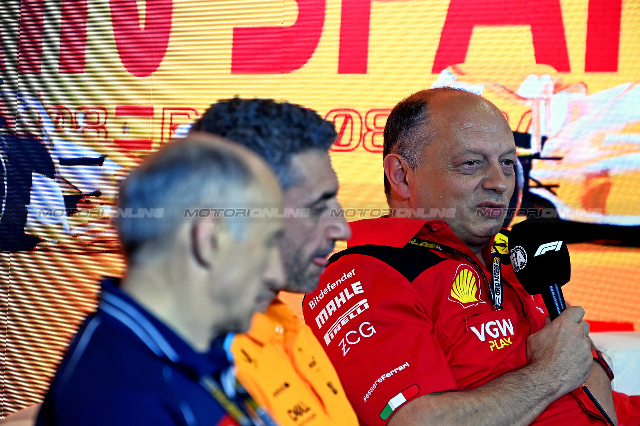 GP SPAGNA, Frederic Vasseur (FRA) Ferrari Team Principal in the FIA Press Conference.

02.06.2023 Formula 1 World Championship, Rd 8, Spanish Grand Prix, Barcelona, Spain, Practice Day.

- www.xpbimages.com, EMail: requests@xpbimages.com ¬© Copyright: XPB Images