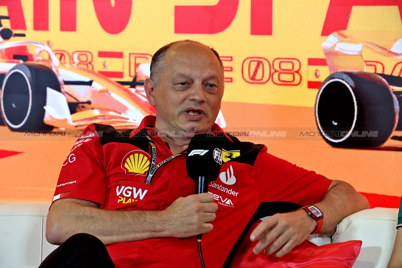 GP SPAGNA, Frederic Vasseur (FRA) Ferrari Team Principal in the FIA Press Conference.

02.06.2023 Formula 1 World Championship, Rd 8, Spanish Grand Prix, Barcelona, Spain, Practice Day.

- www.xpbimages.com, EMail: requests@xpbimages.com ¬© Copyright: XPB Images
