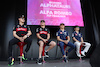 GP SPAGNA, (L to R): Zhou Guanyu (CHN) Alfa Romeo F1 Team; George Russell (GBR) Mercedes AMG F1; Nyck de Vries (NLD) AlphaTauri; e Yuki Tsunoda (JPN) AlphaTauri, on the FanZone Stage.
02.06.2023 Formula 1 World Championship, Rd 8, Spanish Grand Prix, Barcelona, Spain, Practice Day.
- www.xpbimages.com, EMail: requests@xpbimages.com ¬© Copyright: Bearne / XPB Images