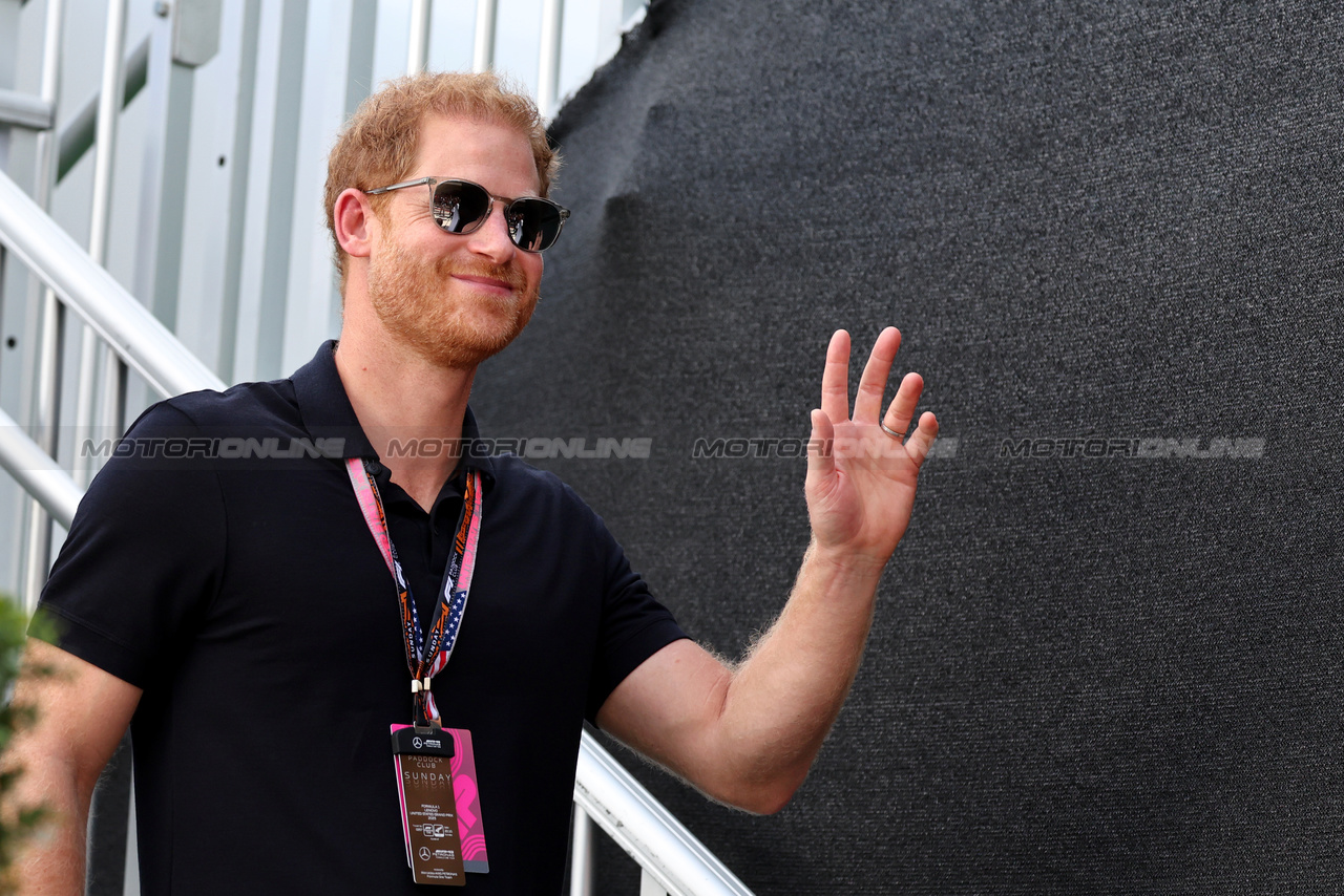 GP STATI UNITI, Prince Harry (GBR) Duke of Sussex.

22.10.2023. Formula 1 World Championship, Rd 19, United States Grand Prix, Austin, Texas, USA, Gara Day.

- www.xpbimages.com, EMail: requests@xpbimages.com © Copyright: Moy / XPB Images