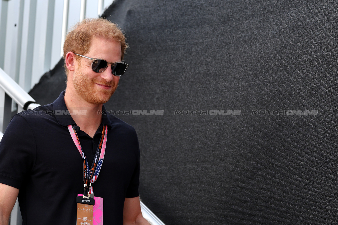 GP STATI UNITI, Prince Harry (GBR) Duke of Sussex.

22.10.2023. Formula 1 World Championship, Rd 19, United States Grand Prix, Austin, Texas, USA, Gara Day.

- www.xpbimages.com, EMail: requests@xpbimages.com © Copyright: Moy / XPB Images
