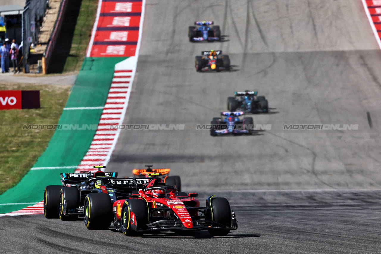 GP STATI UNITI, Carlos Sainz Jr (ESP) Ferrari SF-23.

22.10.2023. Formula 1 World Championship, Rd 19, United States Grand Prix, Austin, Texas, USA, Gara Day.

- www.xpbimages.com, EMail: requests@xpbimages.com © Copyright: Batchelor / XPB Images