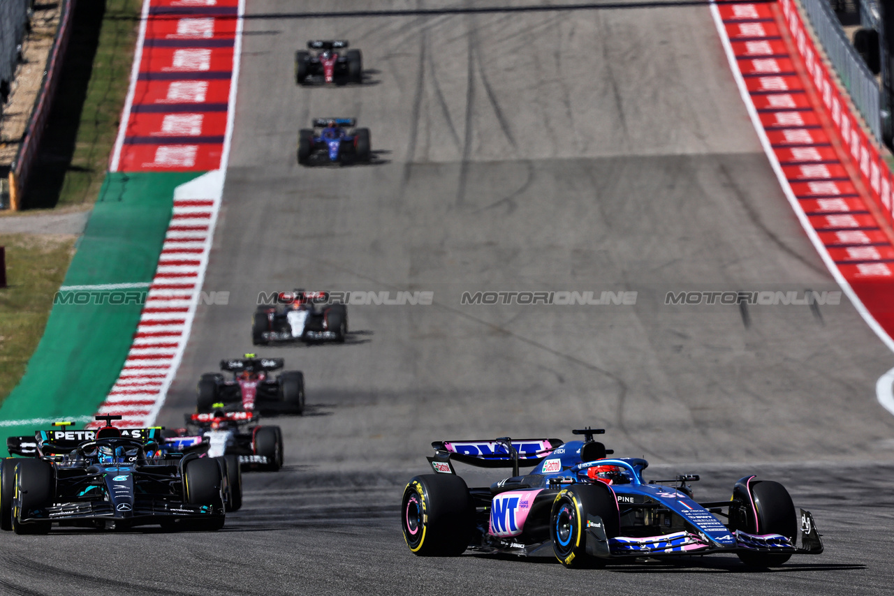 GP STATI UNITI, Esteban Ocon (FRA) Alpine F1 Team A523.

22.10.2023. Formula 1 World Championship, Rd 19, United States Grand Prix, Austin, Texas, USA, Gara Day.

- www.xpbimages.com, EMail: requests@xpbimages.com © Copyright: Batchelor / XPB Images