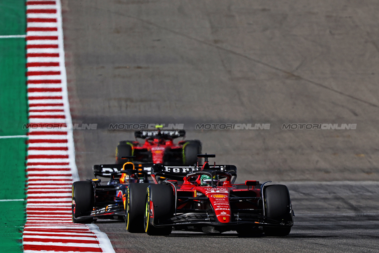 GP STATI UNITI, Charles Leclerc (MON) Ferrari SF-23.

22.10.2023. Formula 1 World Championship, Rd 19, United States Grand Prix, Austin, Texas, USA, Gara Day.

- www.xpbimages.com, EMail: requests@xpbimages.com © Copyright: Batchelor / XPB Images