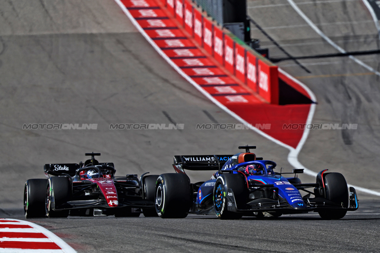 GP STATI UNITI, Alexander Albon (THA) Williams Racing FW45.

22.10.2023. Formula 1 World Championship, Rd 19, United States Grand Prix, Austin, Texas, USA, Gara Day.

- www.xpbimages.com, EMail: requests@xpbimages.com © Copyright: Batchelor / XPB Images