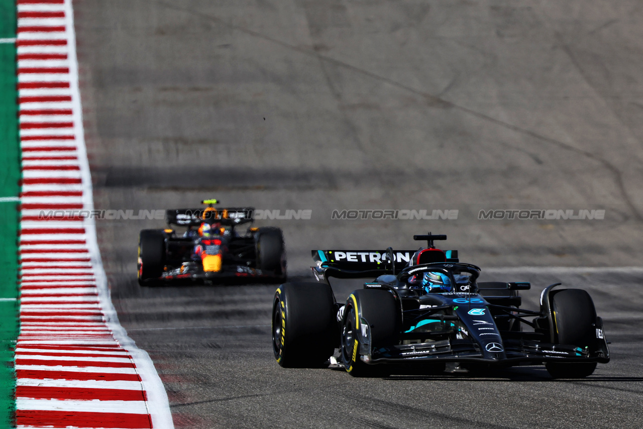 GP STATI UNITI, George Russell (GBR) Mercedes AMG F1 W14.

22.10.2023. Formula 1 World Championship, Rd 19, United States Grand Prix, Austin, Texas, USA, Gara Day.

- www.xpbimages.com, EMail: requests@xpbimages.com © Copyright: Batchelor / XPB Images
