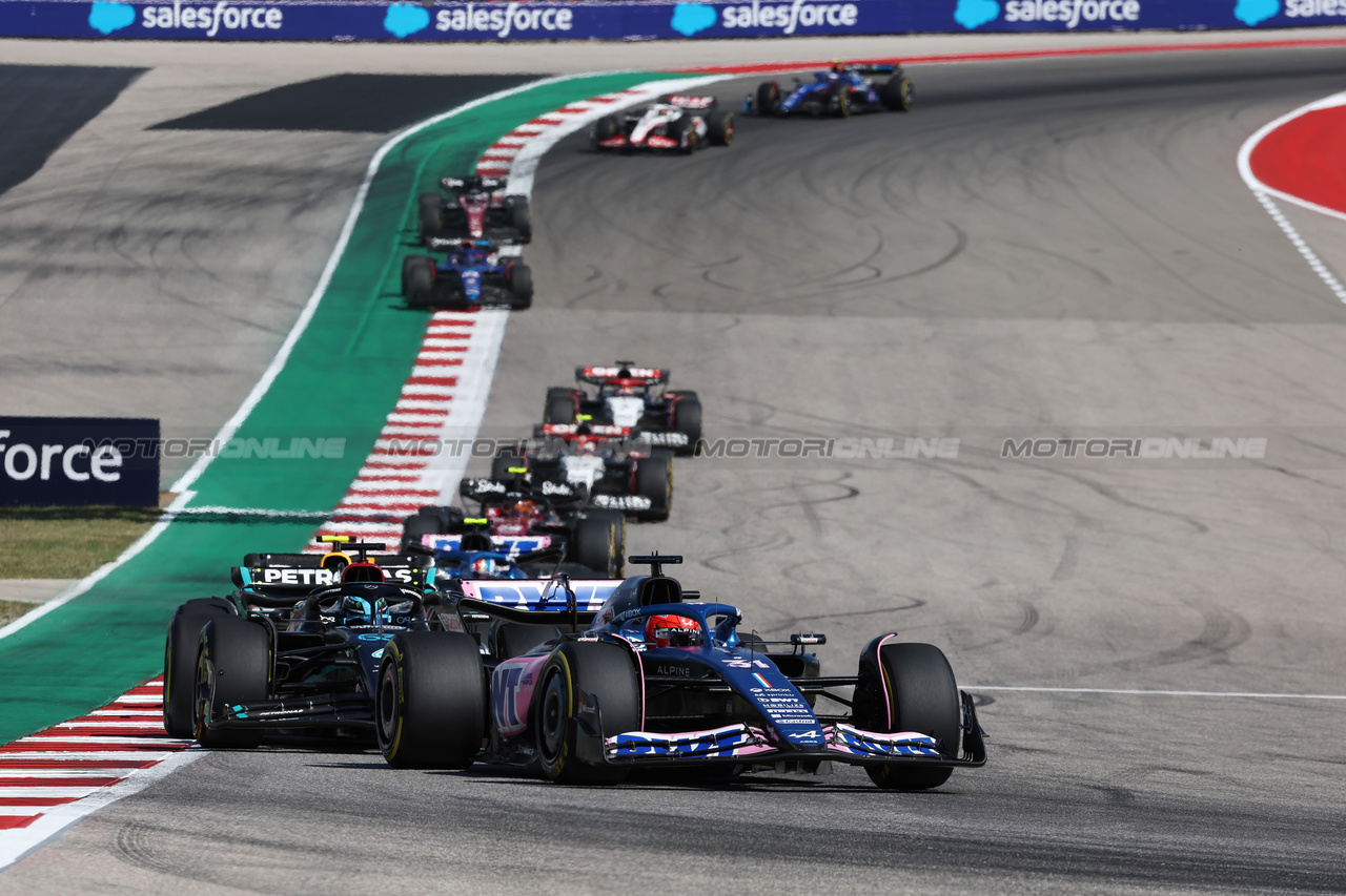 GP STATI UNITI, Esteban Ocon (FRA) Alpine F1 Team A523.

22.10.2023. Formula 1 World Championship, Rd 19, United States Grand Prix, Austin, Texas, USA, Gara Day.

- www.xpbimages.com, EMail: requests@xpbimages.com © Copyright: Moy / XPB Images