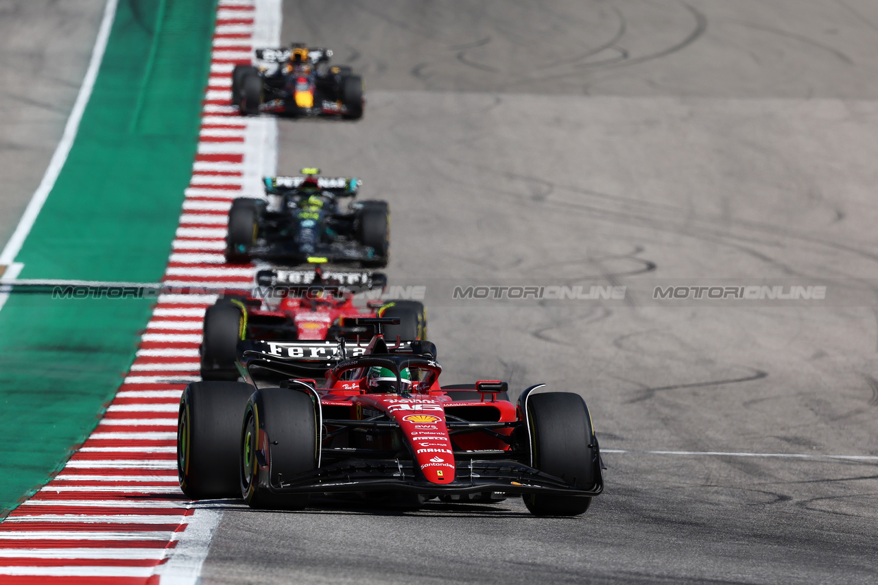 GP STATI UNITI, Charles Leclerc (MON) Ferrari SF-23.

22.10.2023. Formula 1 World Championship, Rd 19, United States Grand Prix, Austin, Texas, USA, Gara Day.

- www.xpbimages.com, EMail: requests@xpbimages.com © Copyright: Moy / XPB Images
