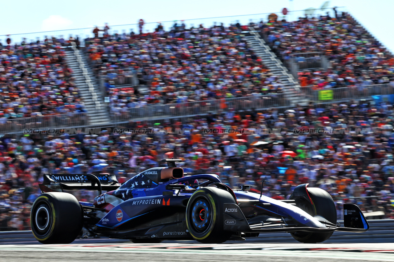GP STATI UNITI, Alexander Albon (THA) Williams Racing FW45.

22.10.2023. Formula 1 World Championship, Rd 19, United States Grand Prix, Austin, Texas, USA, Gara Day.

- www.xpbimages.com, EMail: requests@xpbimages.com © Copyright: Batchelor / XPB Images