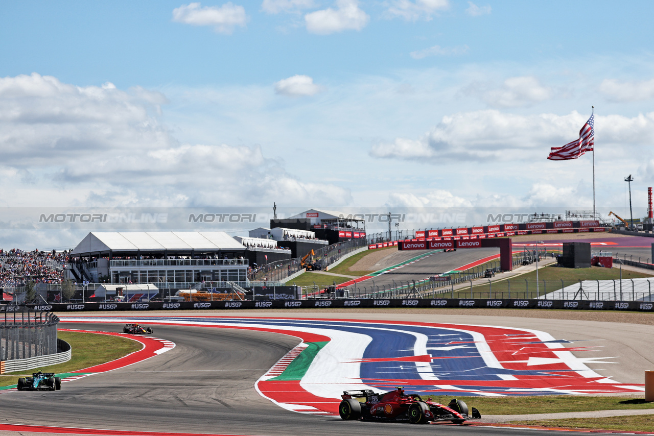 GP STATI UNITI, Carlos Sainz Jr (ESP) Ferrari SF-23.

22.10.2023. Formula 1 World Championship, Rd 19, United States Grand Prix, Austin, Texas, USA, Gara Day.

- www.xpbimages.com, EMail: requests@xpbimages.com © Copyright: Moy / XPB Images