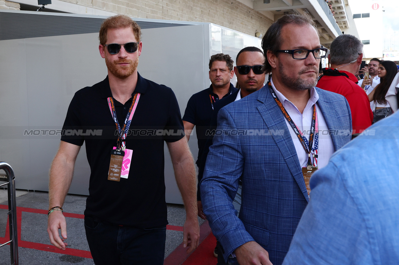 GP STATI UNITI, Prince Harry (GBR) Duke of Sussex.

22.10.2023. Formula 1 World Championship, Rd 19, United States Grand Prix, Austin, Texas, USA, Gara Day.

- www.xpbimages.com, EMail: requests@xpbimages.com © Copyright: Batchelor / XPB Images