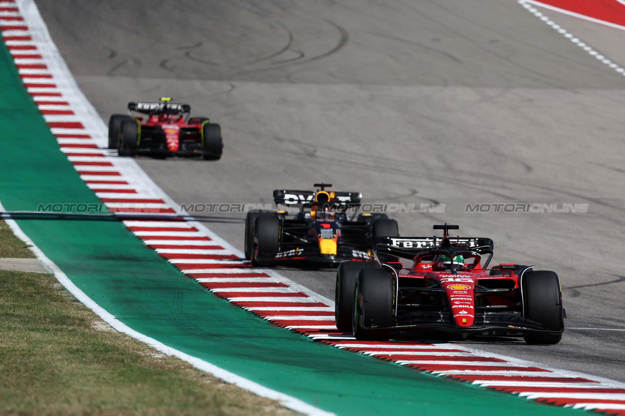 GP STATI UNITI, Charles Leclerc (MON) Ferrari SF-23.

22.10.2023. Formula 1 World Championship, Rd 19, United States Grand Prix, Austin, Texas, USA, Gara Day.

- www.xpbimages.com, EMail: requests@xpbimages.com © Copyright: Moy / XPB Images