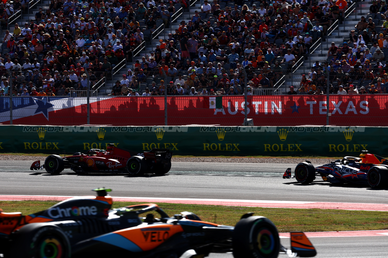 GP STATI UNITI, Charles Leclerc (MON) Ferrari SF-23.

22.10.2023. Formula 1 World Championship, Rd 19, United States Grand Prix, Austin, Texas, USA, Gara Day.

 - www.xpbimages.com, EMail: requests@xpbimages.com © Copyright: Coates / XPB Images