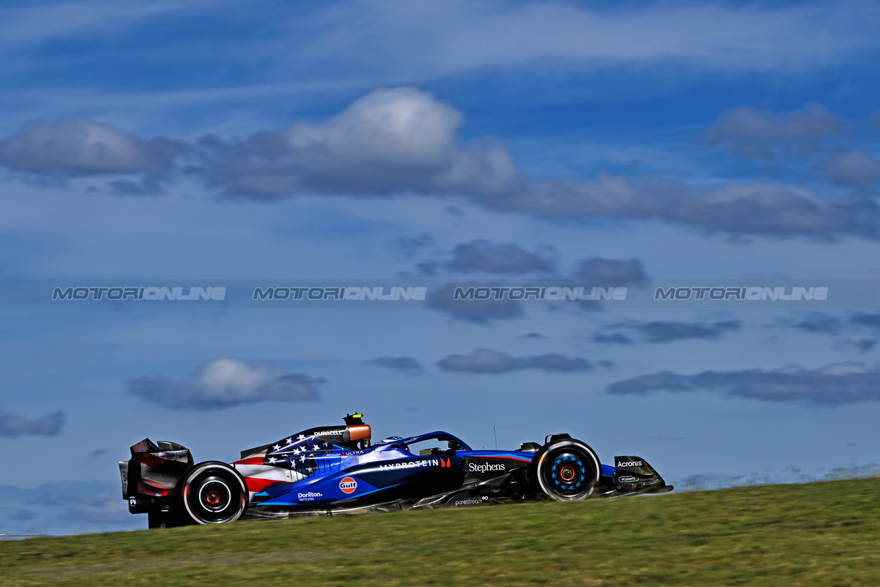 GP STATI UNITI, Logan Sargeant (USA) Williams Racing FW45.

22.10.2023. Formula 1 World Championship, Rd 19, United States Grand Prix, Austin, Texas, USA, Gara Day.

- www.xpbimages.com, EMail: requests@xpbimages.com © Copyright: Price / XPB Images