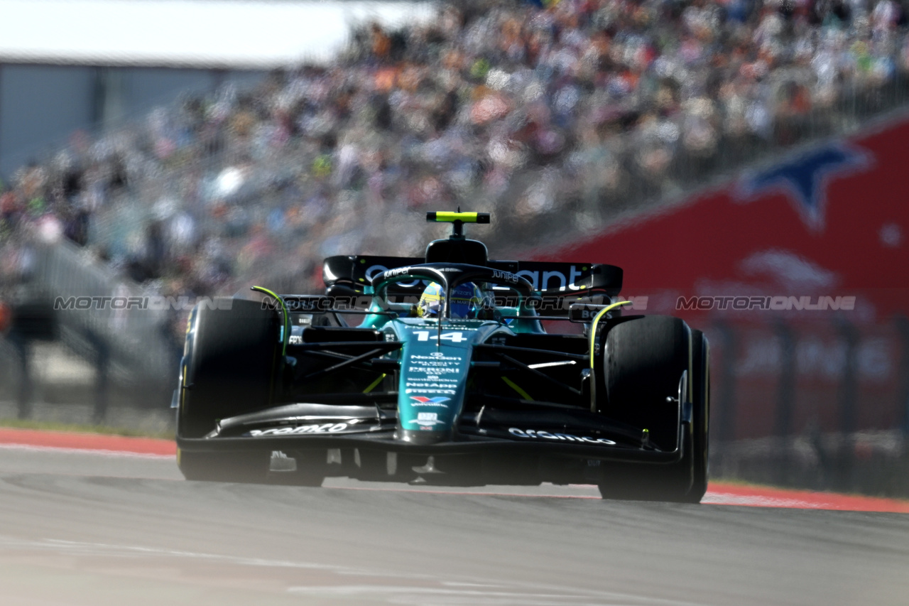 GP STATI UNITI, Fernando Alonso (ESP) Aston Martin F1 Team AMR23.

22.10.2023. Formula 1 World Championship, Rd 19, United States Grand Prix, Austin, Texas, USA, Gara Day.

- www.xpbimages.com, EMail: requests@xpbimages.com © Copyright: Price / XPB Images