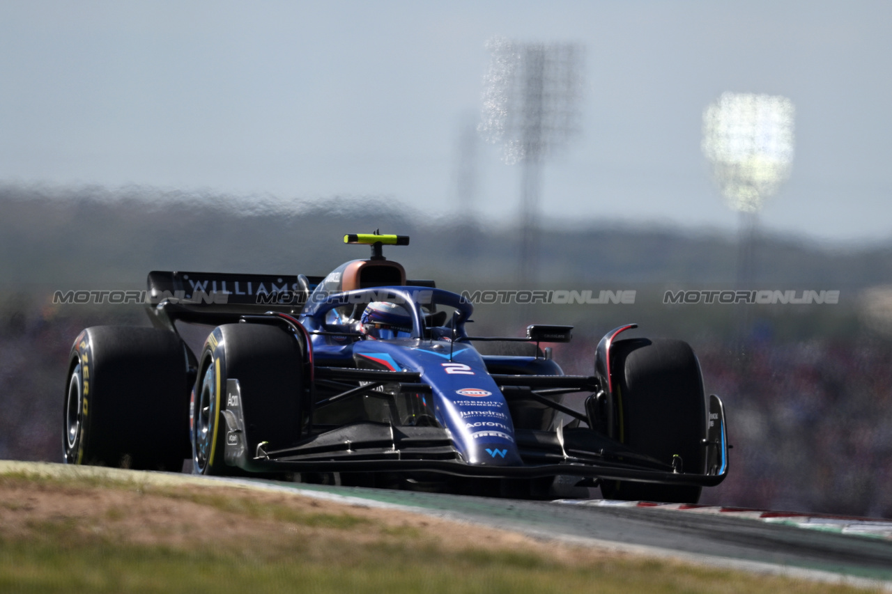 GP STATI UNITI, Logan Sargeant (USA) Williams Racing FW45.

22.10.2023. Formula 1 World Championship, Rd 19, United States Grand Prix, Austin, Texas, USA, Gara Day.

- www.xpbimages.com, EMail: requests@xpbimages.com © Copyright: Price / XPB Images