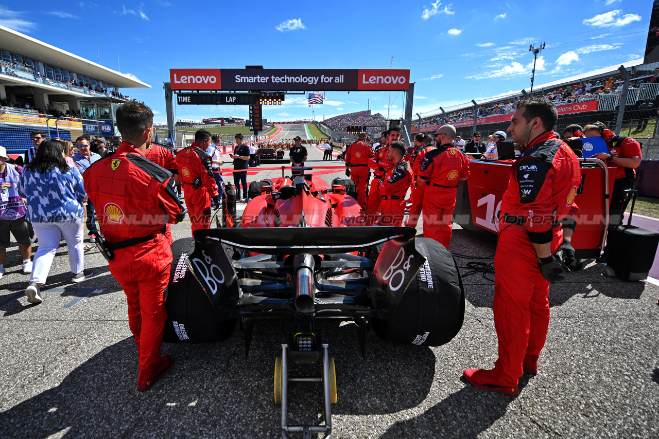 GP STATI UNITI, Charles Leclerc (MON) Ferrari SF-23 on the grid.

22.10.2023. Formula 1 World Championship, Rd 19, United States Grand Prix, Austin, Texas, USA, Gara Day.

- www.xpbimages.com, EMail: requests@xpbimages.com © Copyright: Price / XPB Images