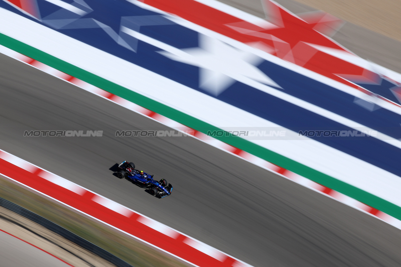 GP STATI UNITI, Logan Sargeant (USA) Williams Racing FW45.

22.10.2023. Formula 1 World Championship, Rd 19, United States Grand Prix, Austin, Texas, USA, Gara Day.

 - www.xpbimages.com, EMail: requests@xpbimages.com © Copyright: Rew / XPB Images