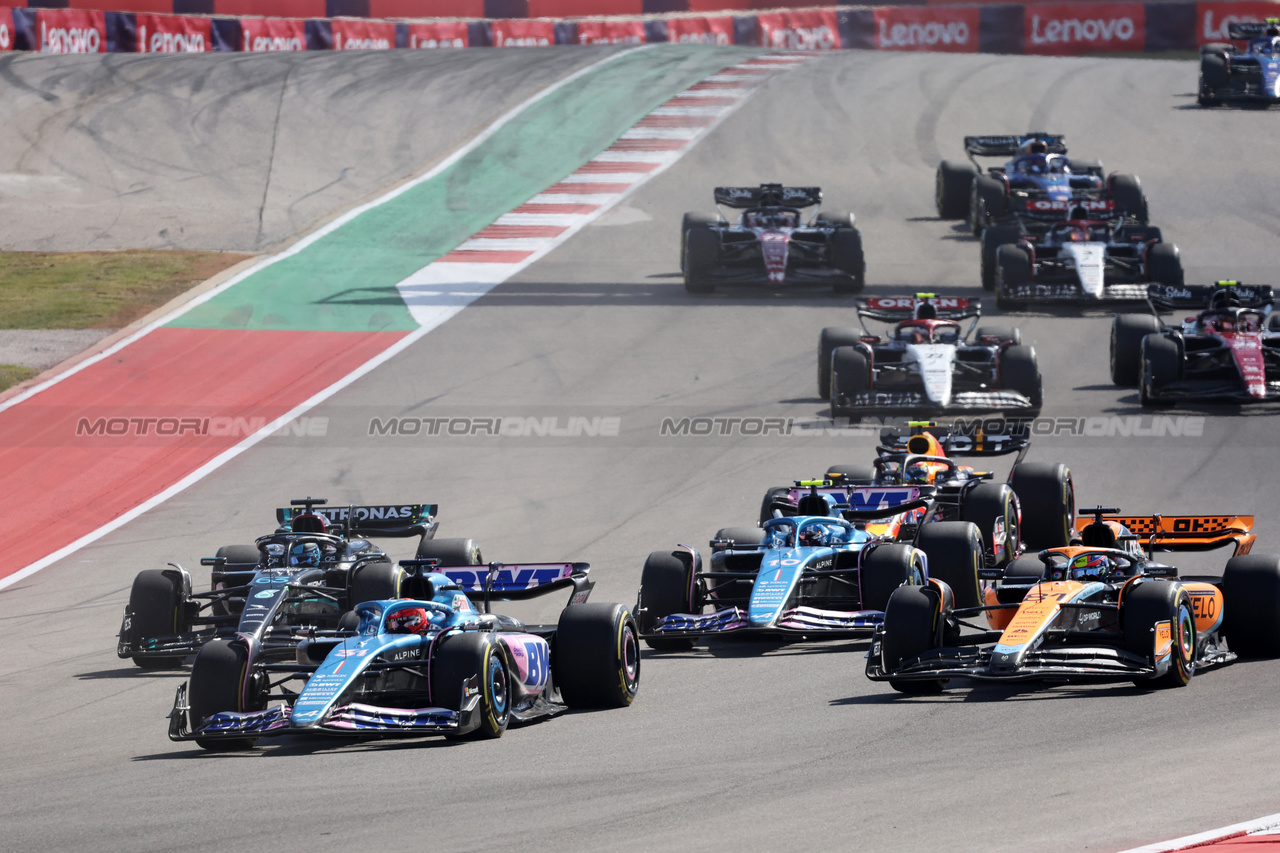 GP STATI UNITI, Esteban Ocon (FRA) Alpine F1 Team A523 at the partenza of the race.

22.10.2023. Formula 1 World Championship, Rd 19, United States Grand Prix, Austin, Texas, USA, Gara Day.

- www.xpbimages.com, EMail: requests@xpbimages.com © Copyright: Bearne / XPB Images