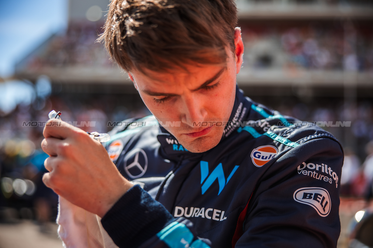 GP STATI UNITI, Logan Sargeant (USA) Williams Racing on the grid.

22.10.2023. Formula 1 World Championship, Rd 19, United States Grand Prix, Austin, Texas, USA, Gara Day.

- www.xpbimages.com, EMail: requests@xpbimages.com © Copyright: Bearne / XPB Images
