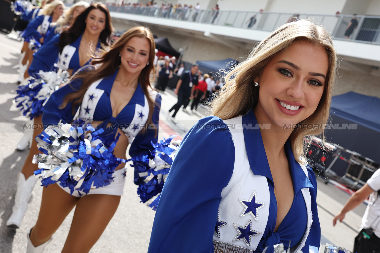 GP STATI UNITI, Dallas Cowboys Cheerleaders.

22.10.2023. Formula 1 World Championship, Rd 19, United States Grand Prix, Austin, Texas, USA, Gara Day.

- www.xpbimages.com, EMail: requests@xpbimages.com © Copyright: Bearne / XPB Images