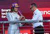 GP STATI UNITI, (L to R): Second placed Nerea Marti (ESP) Mercantile Campos Racing celebrates on the podium with Stefano Domenicali (ITA) Formula One President e CEO.
22.10.2023. F1 Academy, Rd 7, Gara 3, Austin, Texas, USA.
- www.xpbimages.com, EMail: requests@xpbimages.com © Copyright: Batchelor / XPB Images