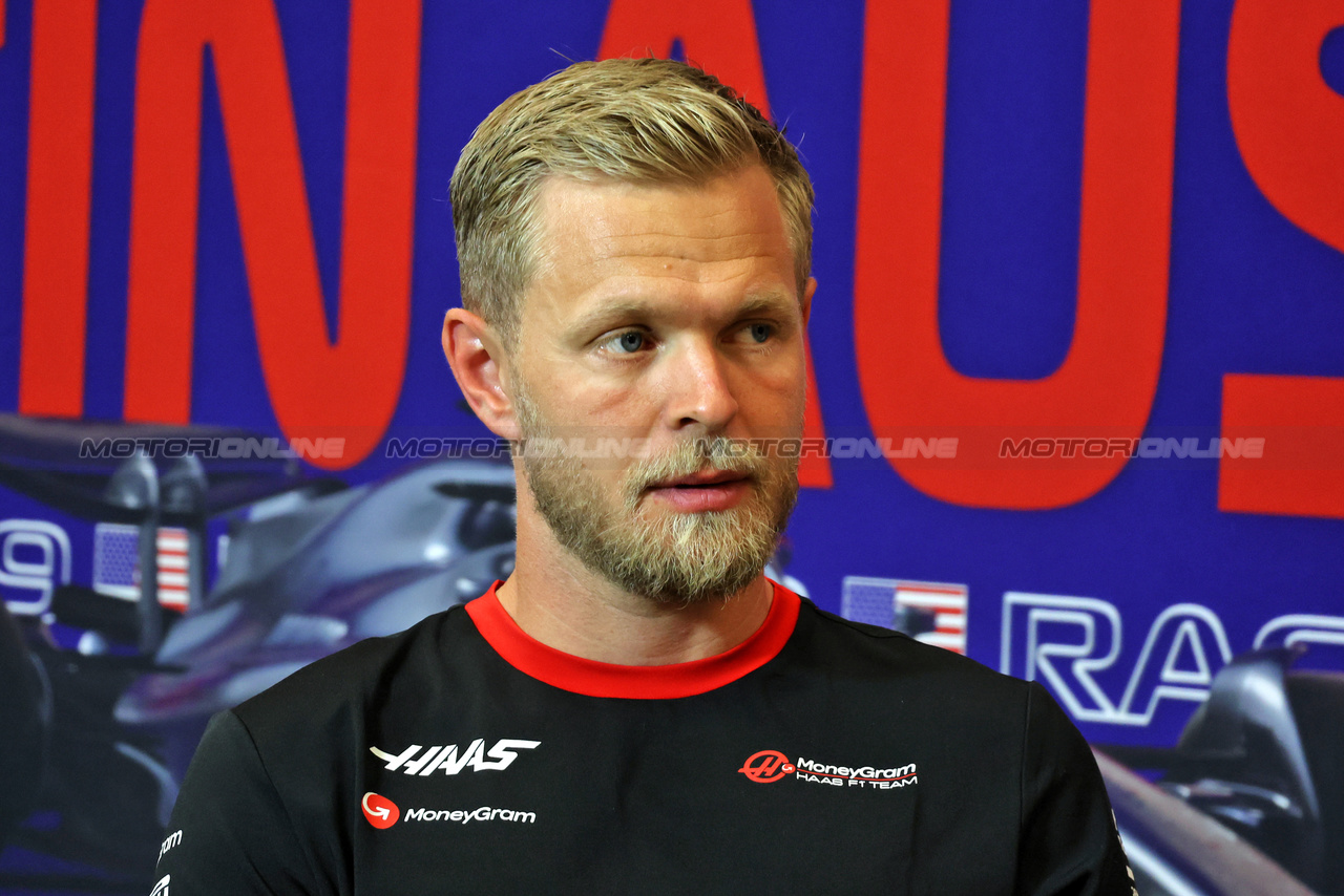 GP STATI UNITI, Kevin Magnussen (DEN) Haas F1 Team in the FIA Press Conference.

19.10.2023. Formula 1 World Championship, Rd 19, United States Grand Prix, Austin, Texas, USA, Preparation Day.

- www.xpbimages.com, EMail: requests@xpbimages.com © Copyright: Bearne / XPB Images