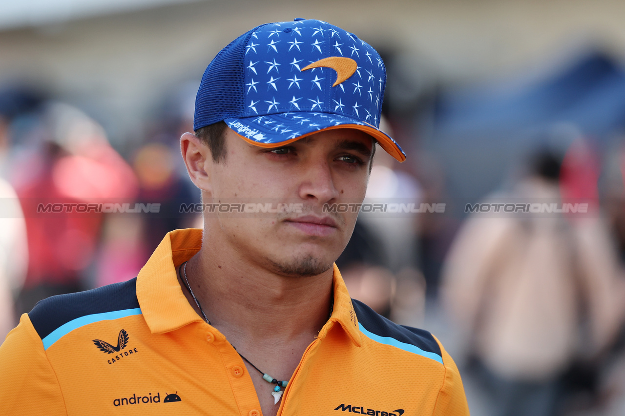 GP STATI UNITI, Lando Norris (GBR) McLaren.

19.10.2023. Formula 1 World Championship, Rd 19, United States Grand Prix, Austin, Texas, USA, Preparation Day.

- www.xpbimages.com, EMail: requests@xpbimages.com © Copyright: Moy / XPB Images