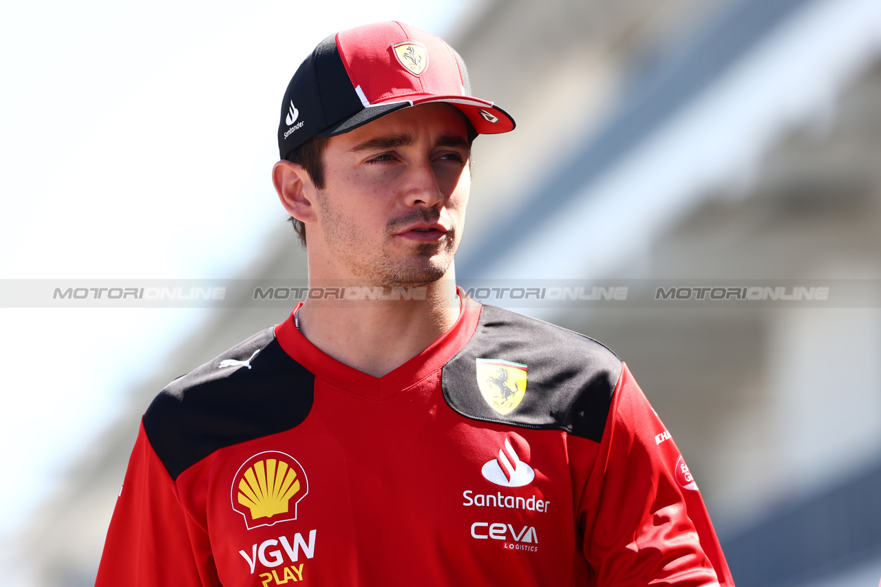 GP STATI UNITI, Charles Leclerc (MON) Ferrari.

19.10.2023. Formula 1 World Championship, Rd 19, United States Grand Prix, Austin, Texas, USA, Preparation Day.

 - www.xpbimages.com, EMail: requests@xpbimages.com © Copyright: Coates / XPB Images