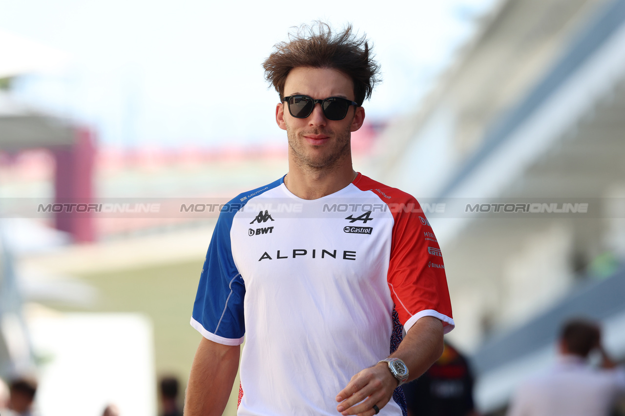 GP STATI UNITI, Pierre Gasly (FRA) Alpine F1 Team.

19.10.2023. Formula 1 World Championship, Rd 19, United States Grand Prix, Austin, Texas, USA, Preparation Day.

 - www.xpbimages.com, EMail: requests@xpbimages.com © Copyright: Rew / XPB Images