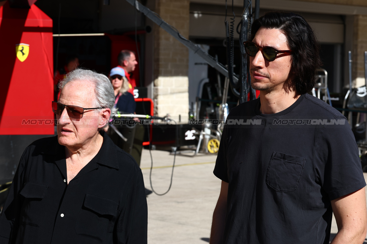 GP STATI UNITI, Adam Driver (USA) Actor (Right).

19.10.2023. Formula 1 World Championship, Rd 19, United States Grand Prix, Austin, Texas, USA, Preparation Day.

 - www.xpbimages.com, EMail: requests@xpbimages.com © Copyright: Coates / XPB Images