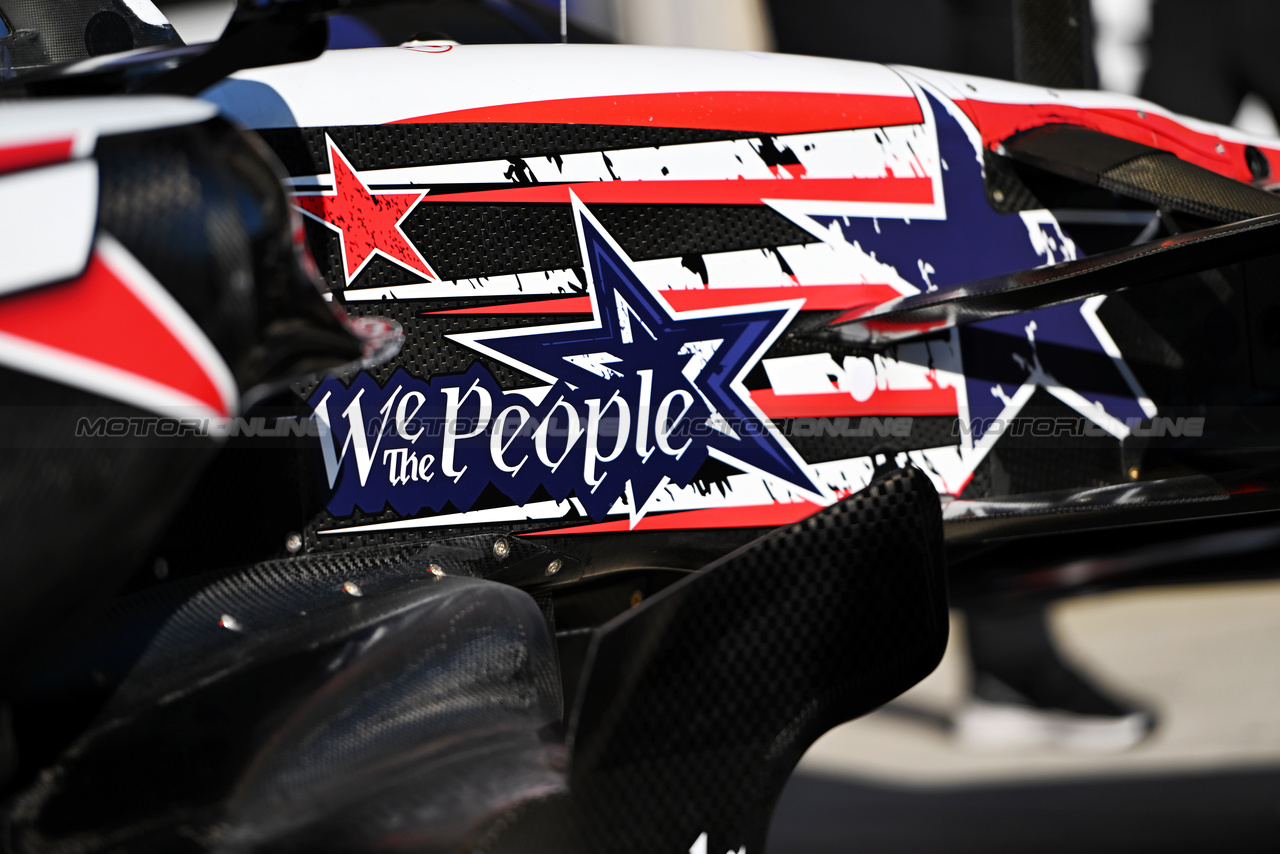 GP STATI UNITI, Haas VF-23 - USA livery.

19.10.2023. Formula 1 World Championship, Rd 19, United States Grand Prix, Austin, Texas, USA, Preparation Day.

- www.xpbimages.com, EMail: requests@xpbimages.com © Copyright: Price / XPB Images
