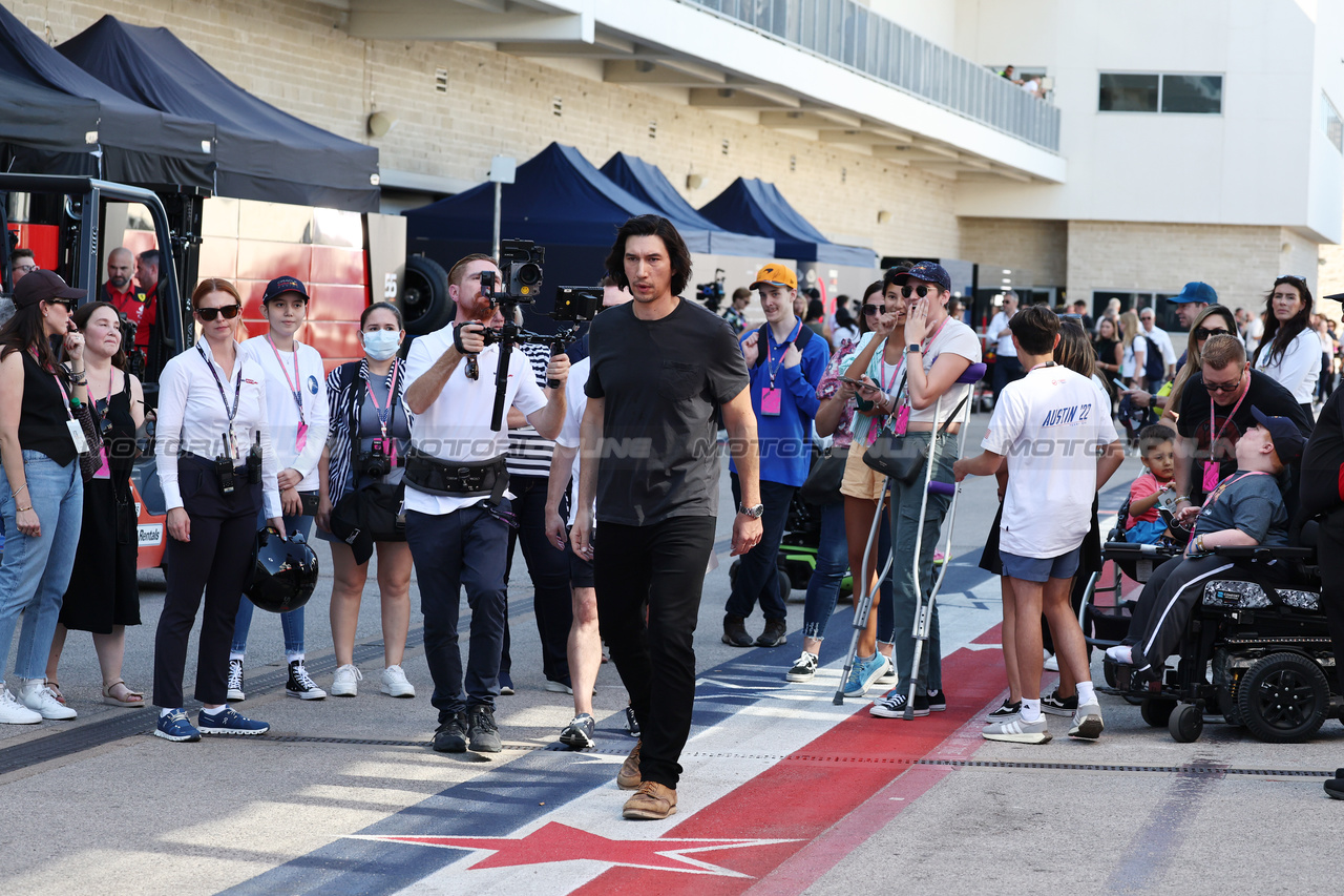 GP STATI UNITI, Adam Driver (USA) Actor.

19.10.2023. Formula 1 World Championship, Rd 19, United States Grand Prix, Austin, Texas, USA, Preparation Day.

- www.xpbimages.com, EMail: requests@xpbimages.com © Copyright: Moy / XPB Images